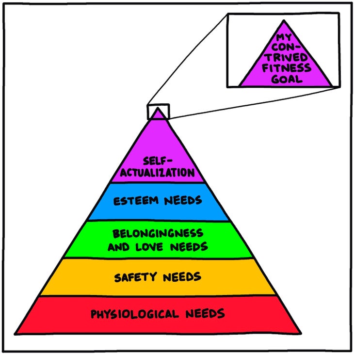 Fitness goal hierarchy of needs