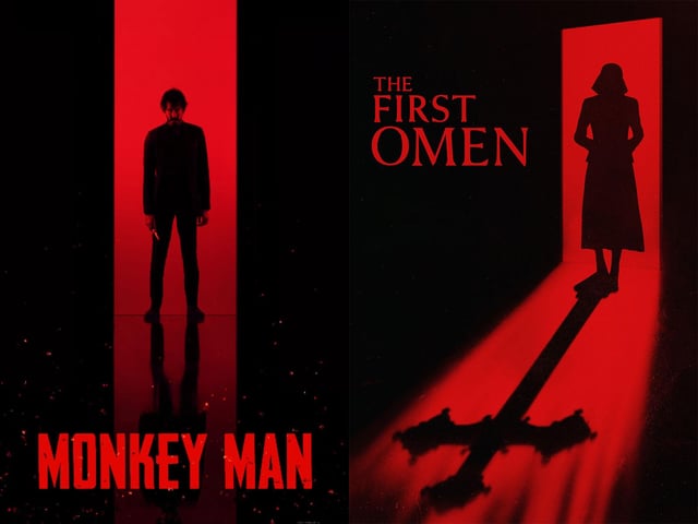 There's a nice double feature in theaters right now for silhouetted, red doorway poster movies